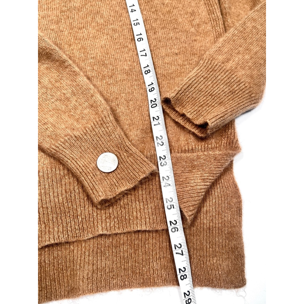 Sandro PARIS Womans Sweater Italy Size 1 100% Camel Tan Brown - Picture 5 of 11